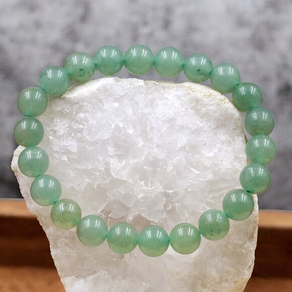Artisan Jewelry - Green Aventurine Crystal Gemstone Bracelet Handmade